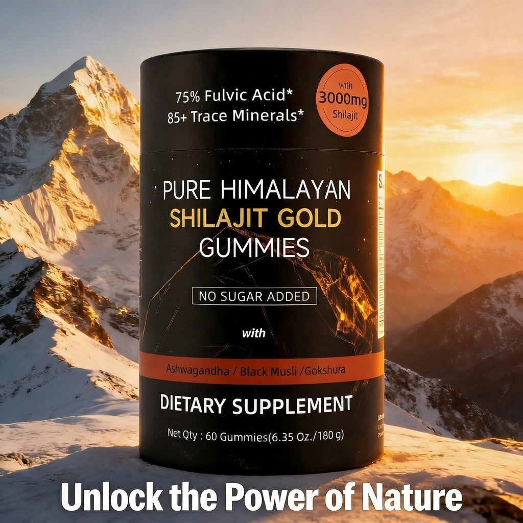 Dietary Supplement Shilajit Gummies 3000mg/4000mg Options 60 Gummies
